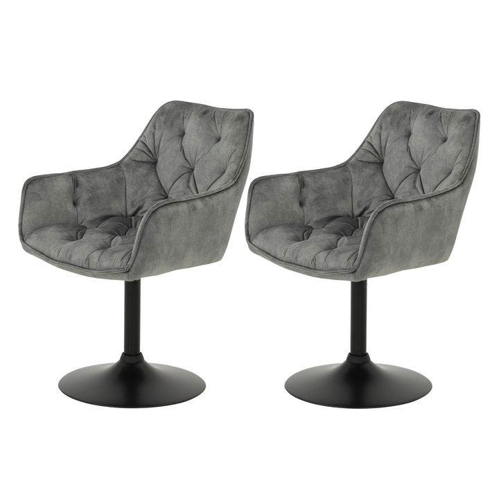 Jedálenská stolička BIRTE S vintage sivá, sada 2 ks 1