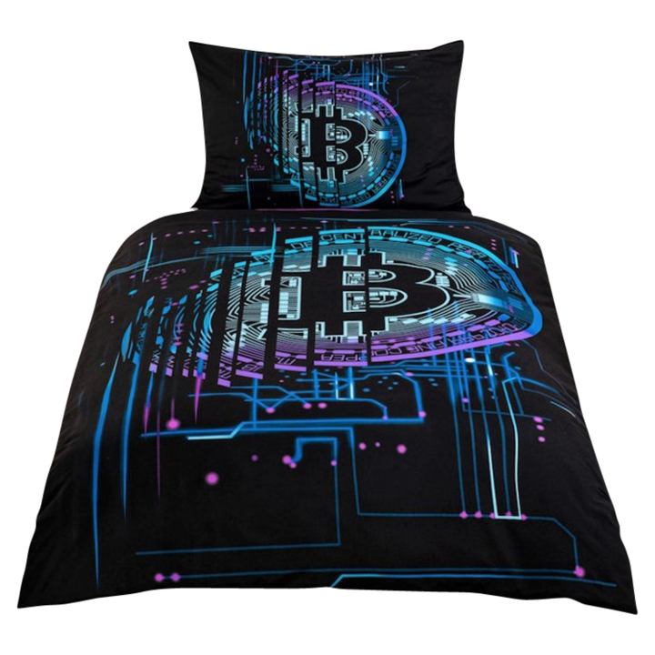 Posteľná bielizeň BITCOIN 70x90 cm a 140x200 cm 1