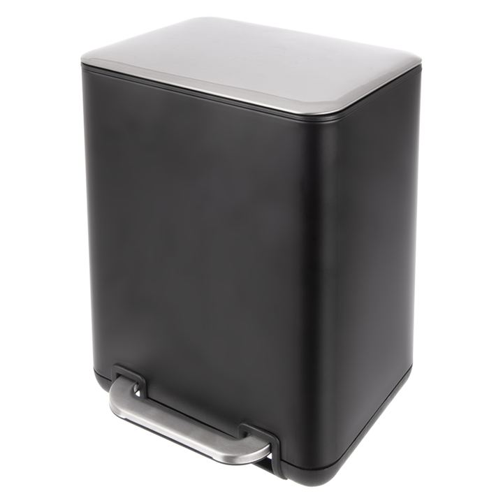 Odpadkový kôš BLACK 2 čierna/strieborná, 20 l 1