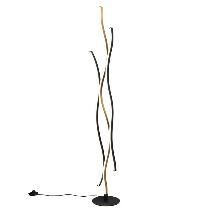 Stojacia lampa BLAZE čierna/zlatá 1