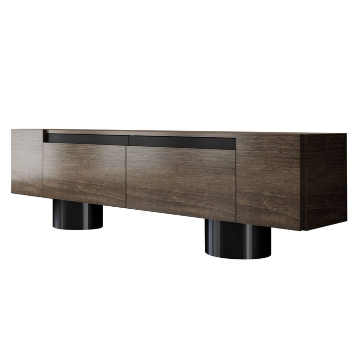 TV stolík BOHEM orech/čierna 1