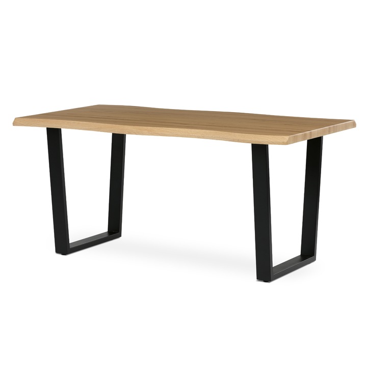 Jedálenský stôl BONITO divoký dub/čierna, šírka 160 cm 1