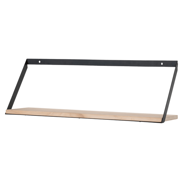 Nástenný regál BOSIL borovica/čierna 1