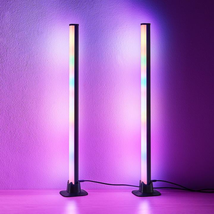 Sada 2ks LED RGB lámp BOY čierny kov 1