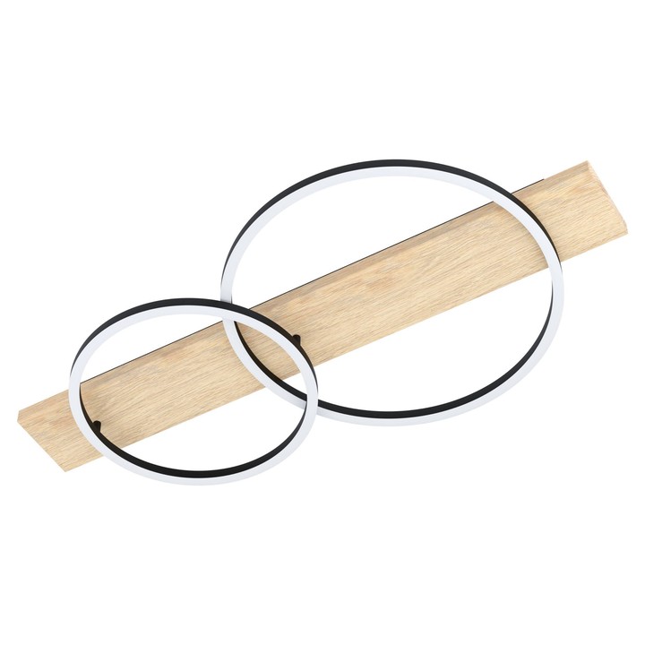 Stropné LED svietidlo BOYAL 2 svetlé drevo, šírka 78 cm 1