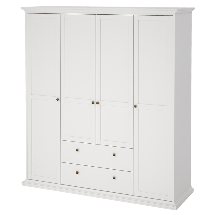 Šatníková skriňa BRAIDY biela 1