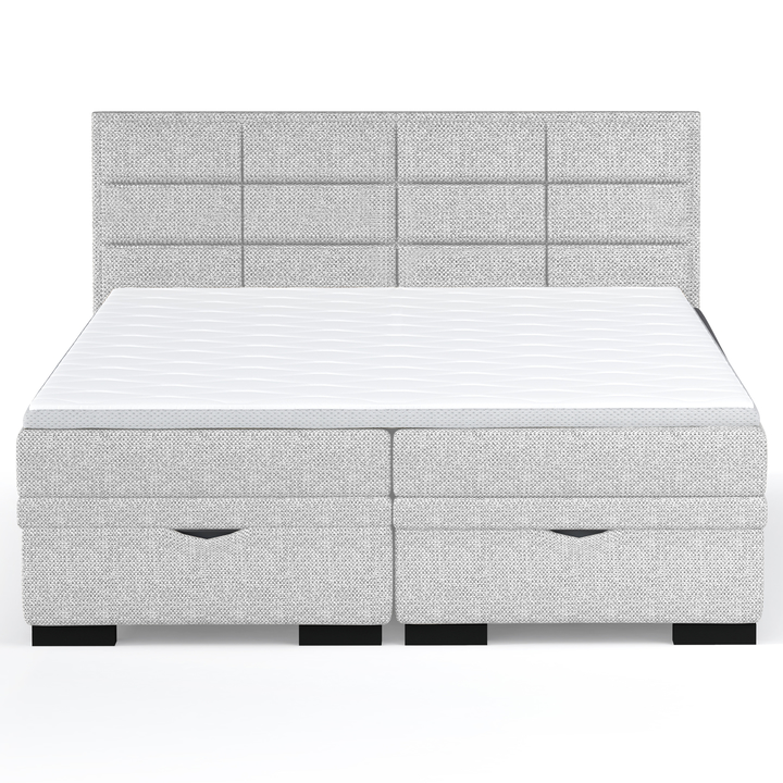 Posteľ boxspring BRAM svetlosivá, 160x200 cm 1