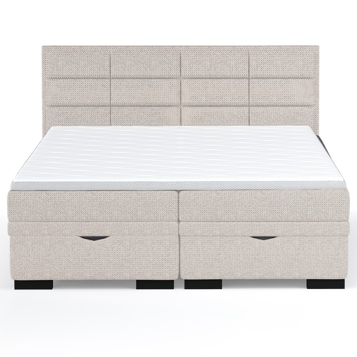Posteľ boxspring BRAM béžová, 160x200 cm 1