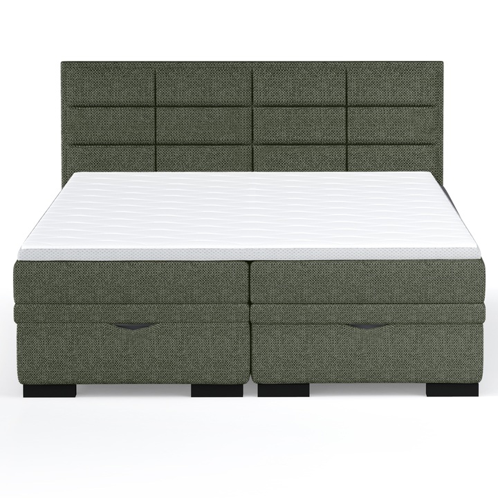 Posteľ boxspring BRAM olivová, 160x200 cm 1