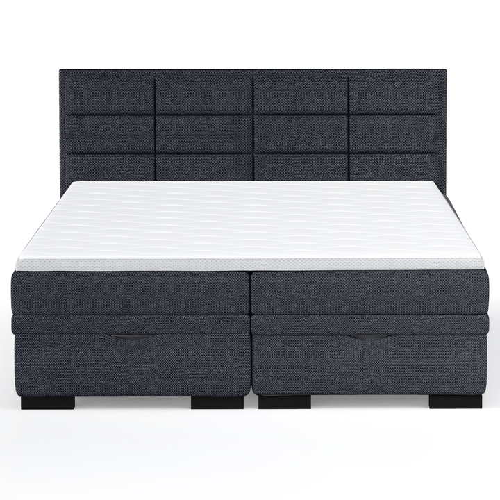 Posteľ boxspring BRAM tmavomodrá, 140x200 cm 1