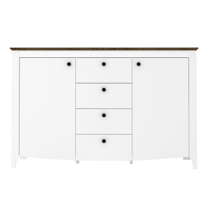 Komoda BRIONA dub sonoma truffle/biela 1