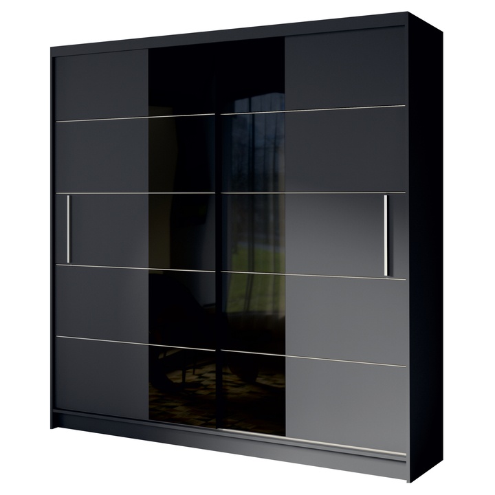 Šatníková skriňa BRNO grafitová 1