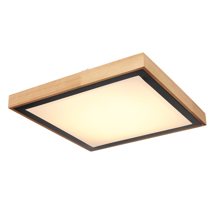 Stropné svietidlo BRUNO čierna/drevo 1