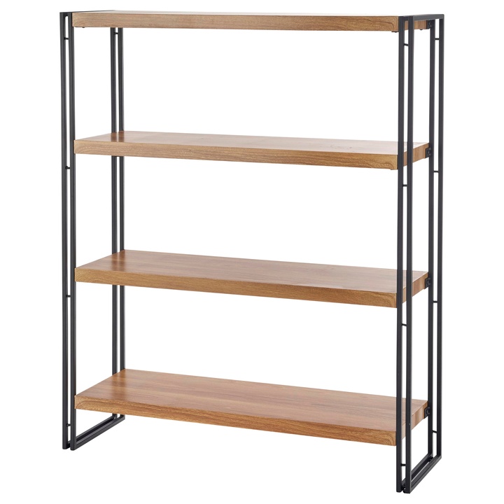 Regál BULAVOR 1 zlatý dub/čierna 1