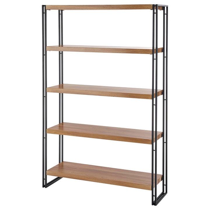 Regál BULAVOR 2 zlatý dub/čierna 1