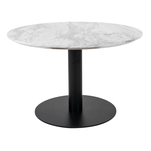 Konferenčný stolík BULZONU biely mramor/čierna 1