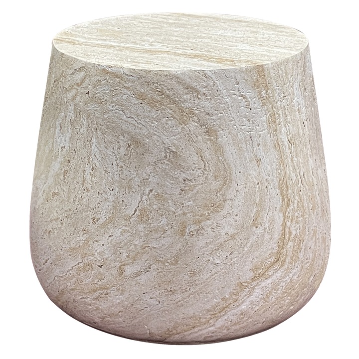 Záhradný prístavný stolík BUNN prírodný, priemer 48 cm 1
