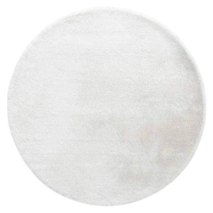 Koberec BUNNY snehovo biela, priemer 80 cm 1