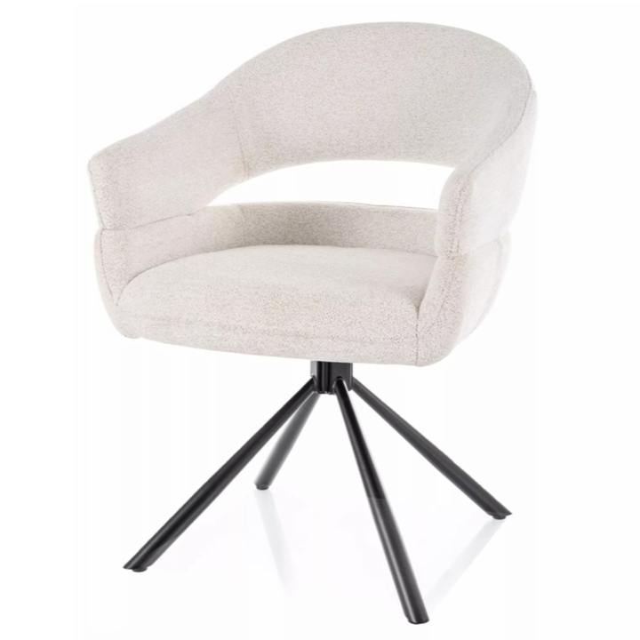 Jedálenská stolička BURGU béžová/čierna 1