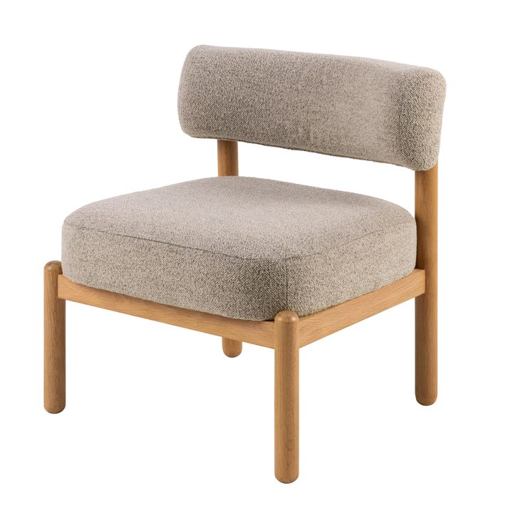 Kreslo BURLEY béžová/dub 1