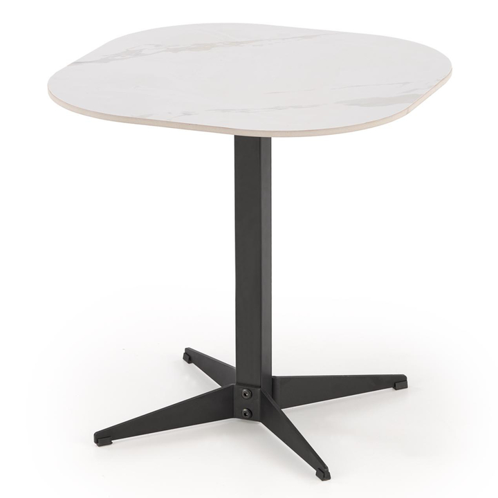 Konferenčný stolík BURNO I biely mramor/čierna 1