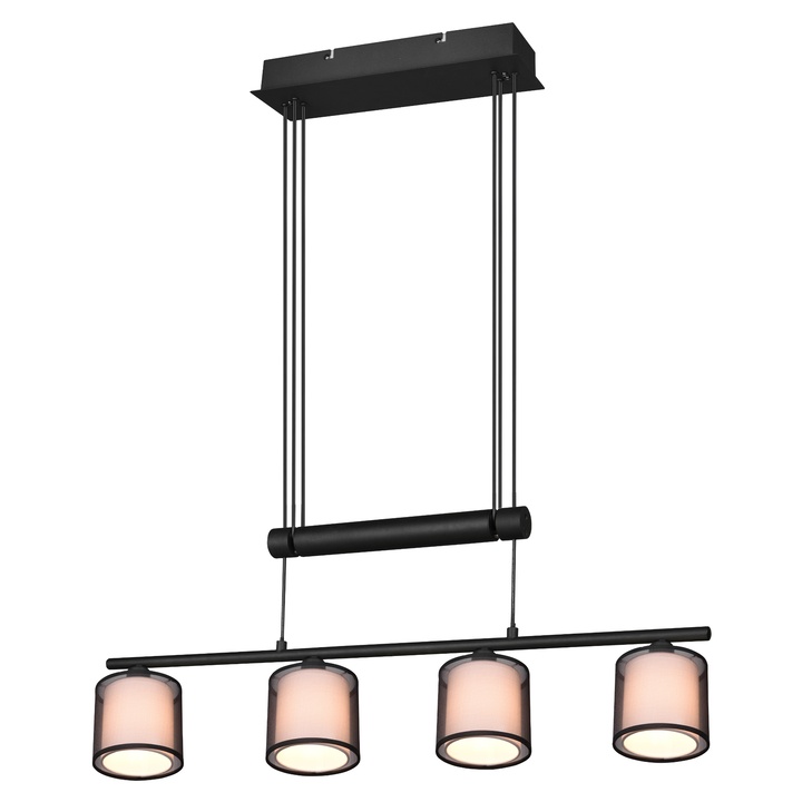 Závesné svietidlo BURTON čierna/biela 1