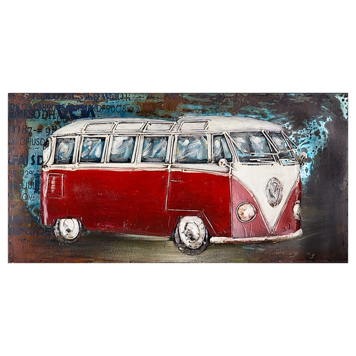 Kovový obraz BUS 40x80 cm 1