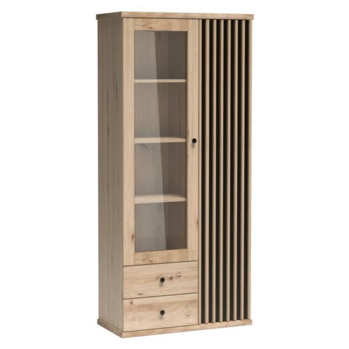 Vitrína C2 COLAI dub artisan/čierna 1