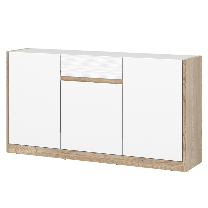 Komoda CALIMA dub cremona/alpská biela, šírka 146 cm 1