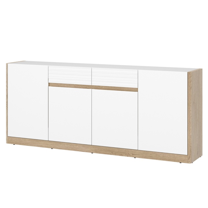 Komoda CALIMA dub cremona/alpská biela, šírka 186 cm 1