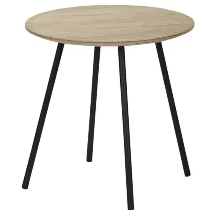 Prístavný stolík CANNETO dub/čierna, ⌀ 40 cm 1