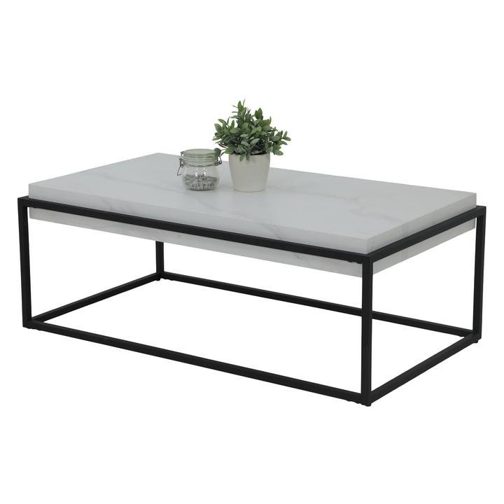 Konferenčný stolík CARLOS biela/čierna 1