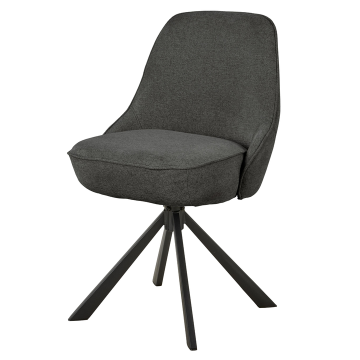 Jedálenská stolička CARLTON tmavosivá/matná čierna 1