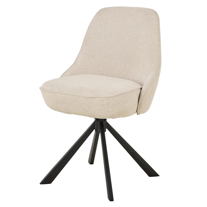 Jedálenská stolička CARLTON béžová/matná čierna 1