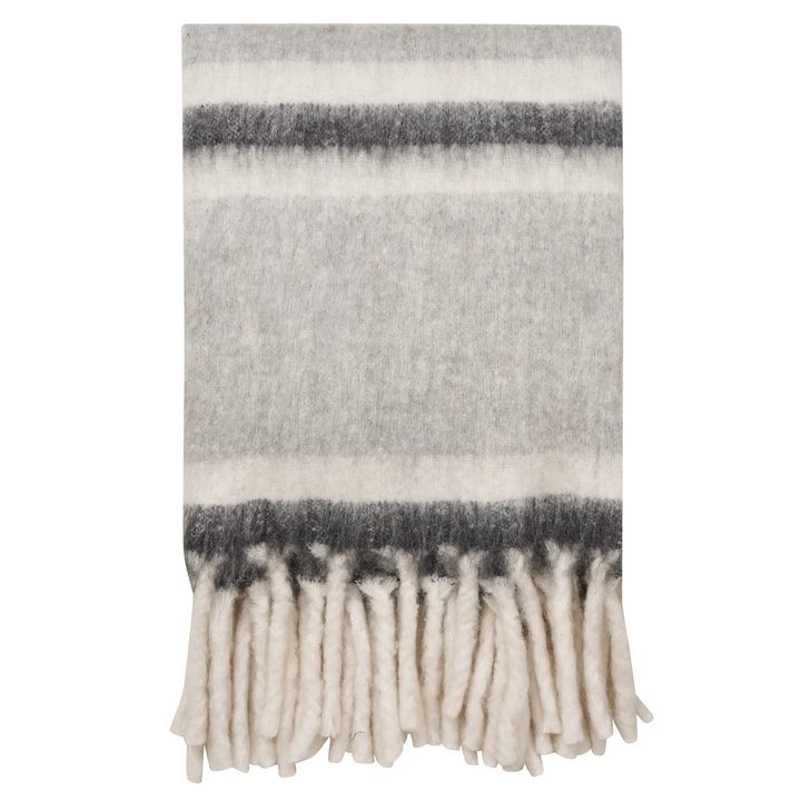 Pléd CARMEL sivá/biela 1