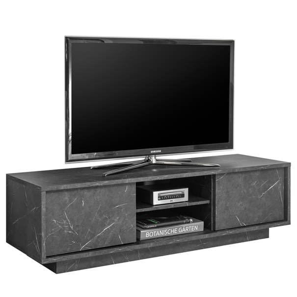 TV komoda CARRARA 2 čierny mramor 1