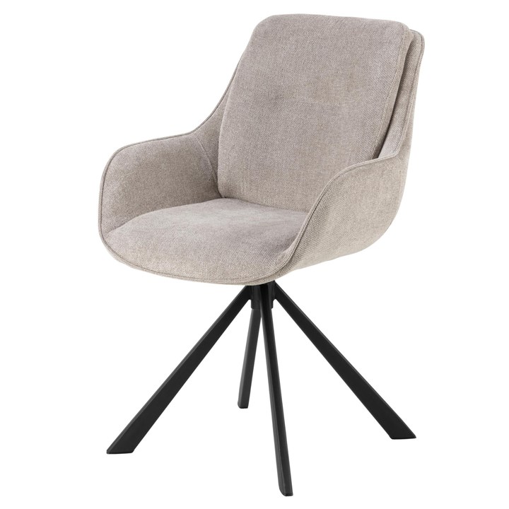 Jedálenská stolička CARRIE piesková/matná čierna 1