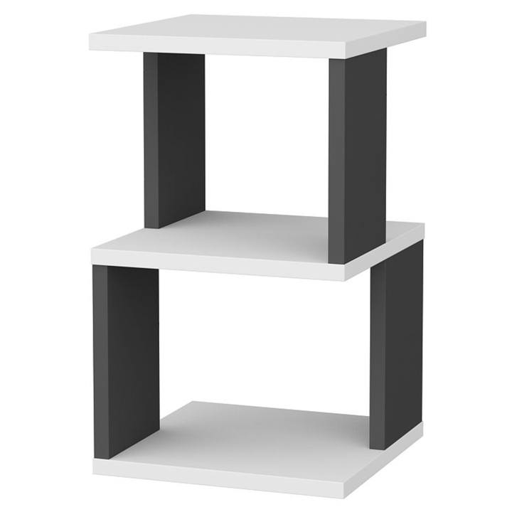 Nočný stolík CARTER biela/antracitová 1