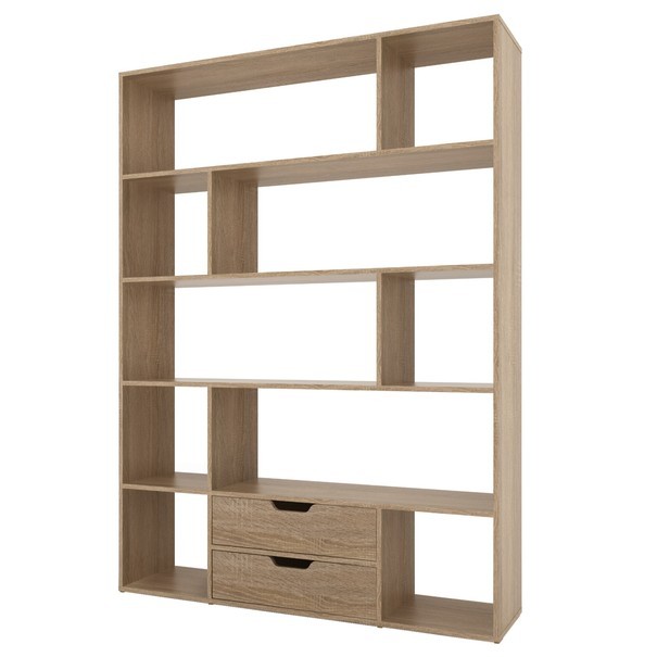 Regál/knižnica CARUSO dub sonoma 1