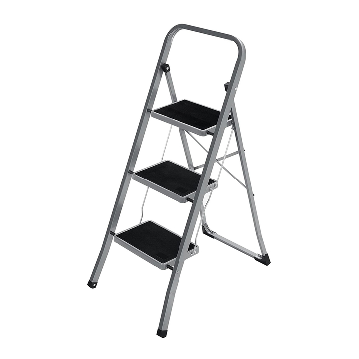 Skladacie schodíky CASA 3 sivá/čierna 1