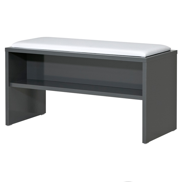 Lavica na topánky CASSCA W antracitová/biela 1