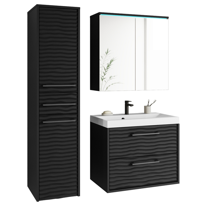 Kúpeľňová zostava CASSIE I čierna 1