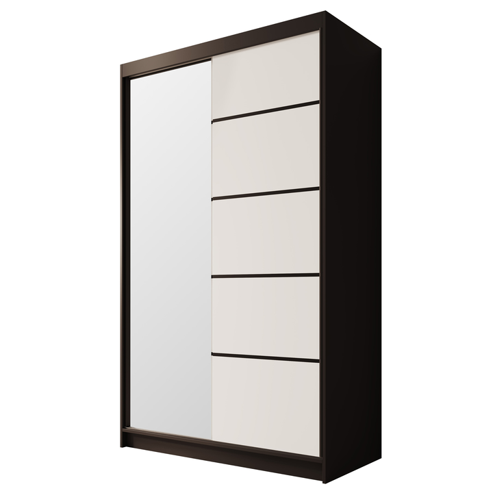 Šatníková skriňa CASTO čierna/biela 1