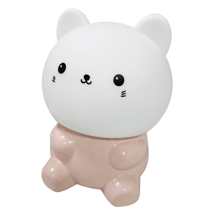 Detská nočná lampa CAT biela 1