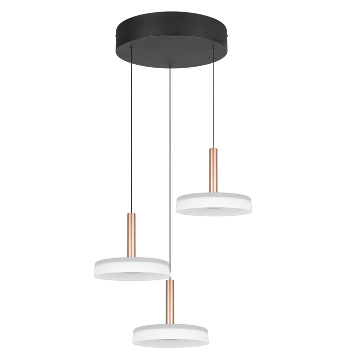 Závesné LED svietidlo CELESTE čierna/kávová, šírka 35 cm 1