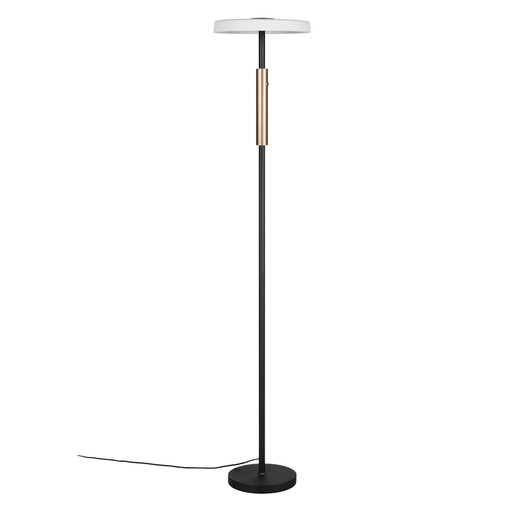 Stojacia LED lampa CELESTE čierna/kávová 1