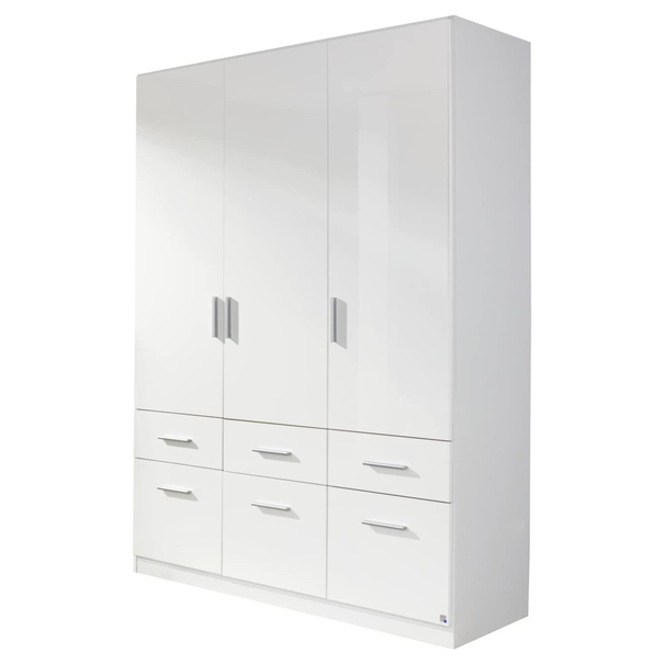 Šatníková skriňa CELIA 3123 biela/biela vysoký lesk 1