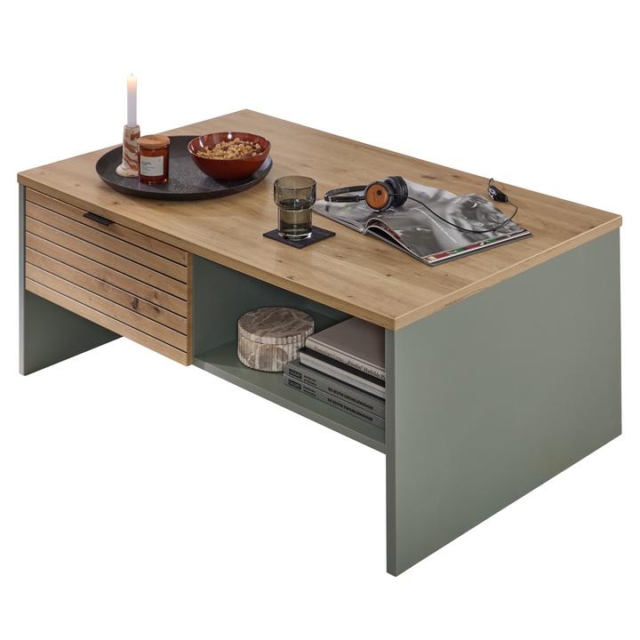 Konferenčný stolík CELINA trstinovozelená/dub artisan 1