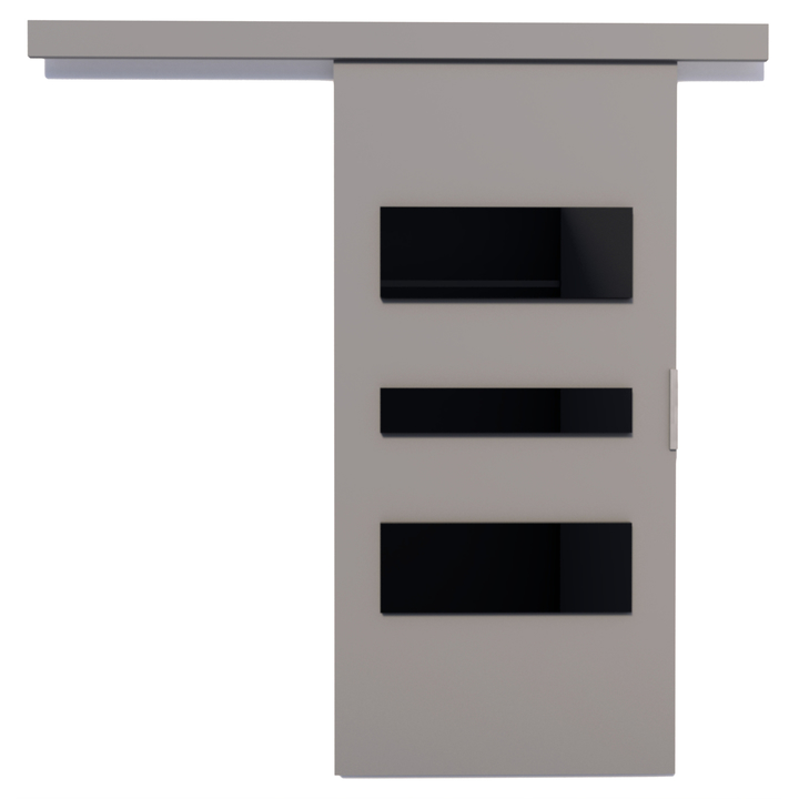 Posuvné dvere CENTO 106 sivá/čierna, 106x205 cm 1