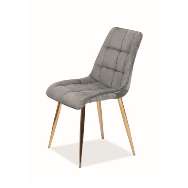 Jedálenská stolička CHAC 3 sivá/zlatá 1